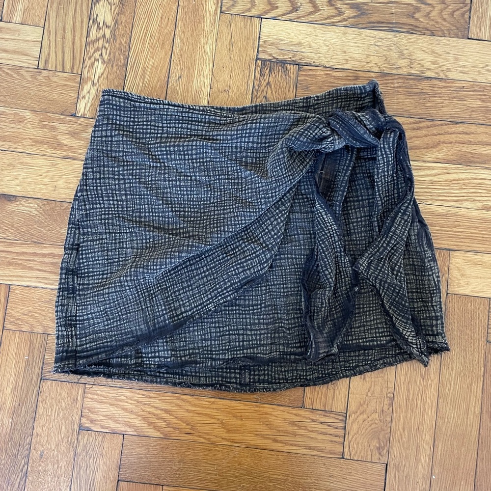 Free people wrap mini skirt